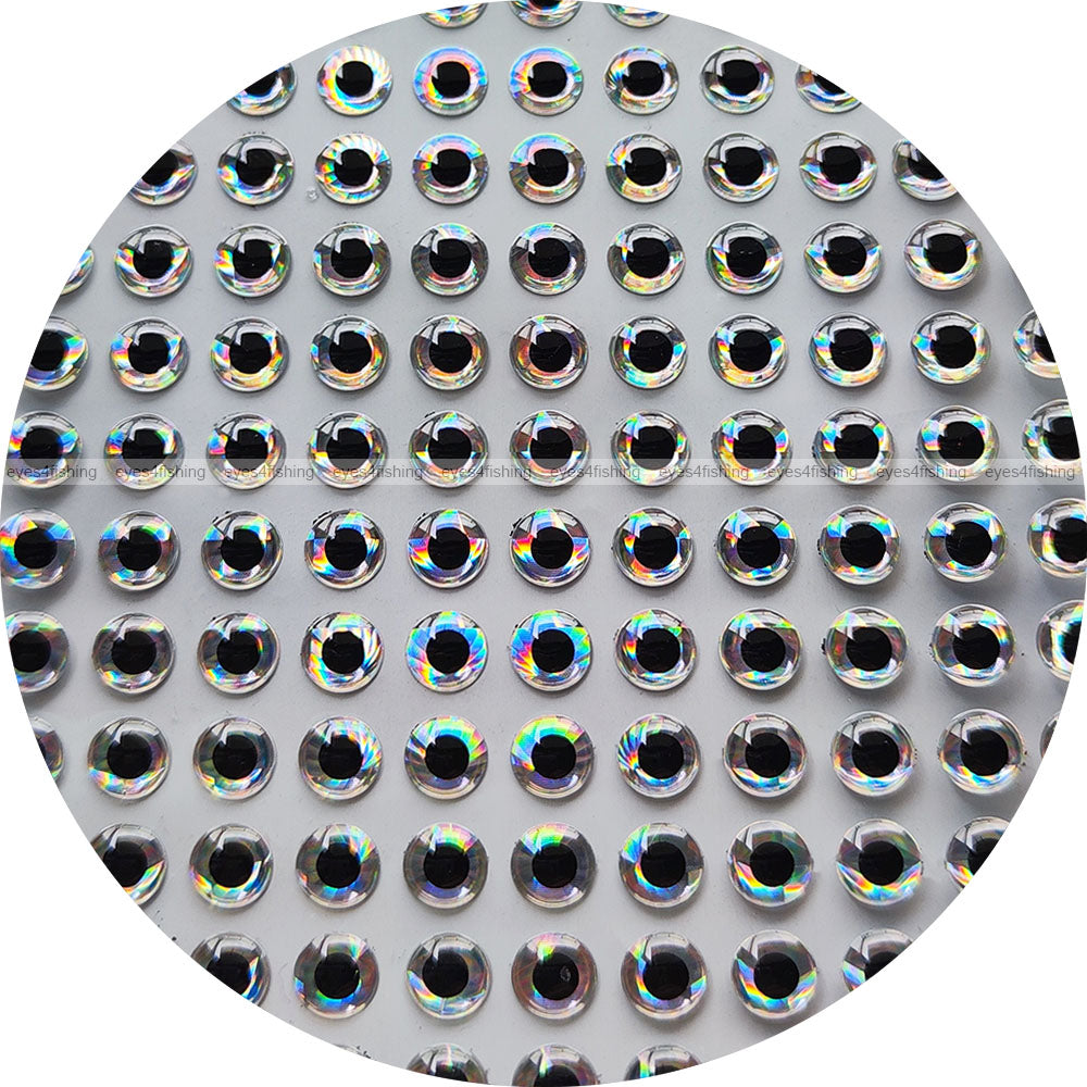 3D Silver (2mm - 9mm) / 1000pcs Soft Molded 3D Holographic Fish Eyes, Fly Tying, Jig, Lure Making, 2mm 2.5mm 3mm 3.5mm 4mm 4.5mm 5mm 5.5mm 6mm 6.5mm 7mm 7.5mm 8mm 9mm