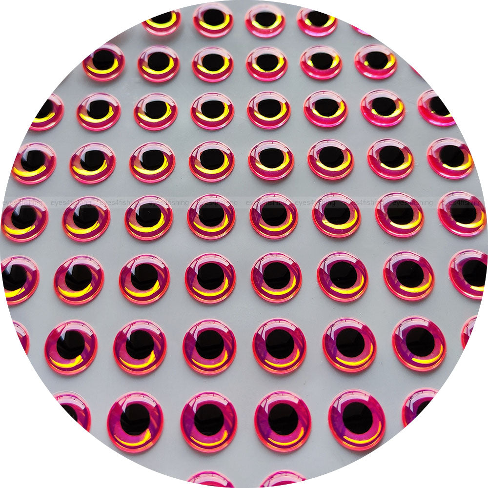 3D Fluorescent Neon.Pink (>=10mm) / Soft Molded Domed Fish Eyes, Fly Tying, Jig, Lure Making, 10mm 12mm 15mm neon pink