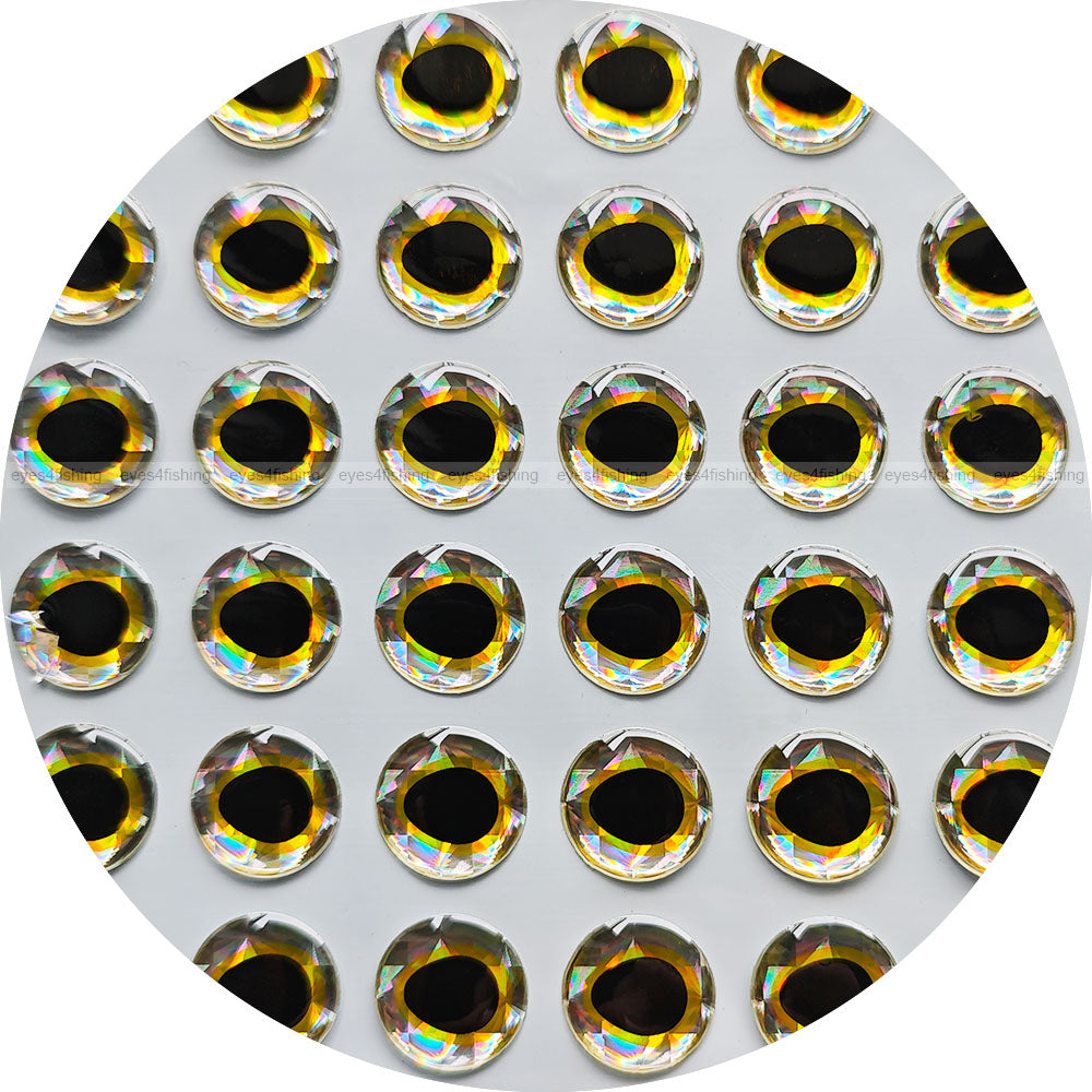 3D Silver.Gold (>=10mm) / Soft Molded Holographic Fish Eyes 10mm 12mm 13mm 15mm 18mm 19mm silver gold