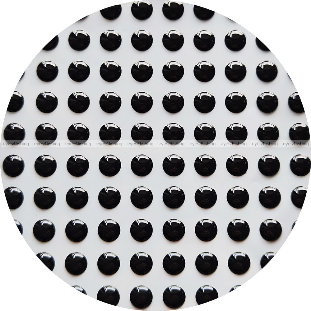 3D Solid.Black / 600pcs Soft Molded 3D Fish Eyes, Fly Tying, Jig, Lure Making, 3mm 4mm 5mm 6mm 7mm 8mm 9mm
