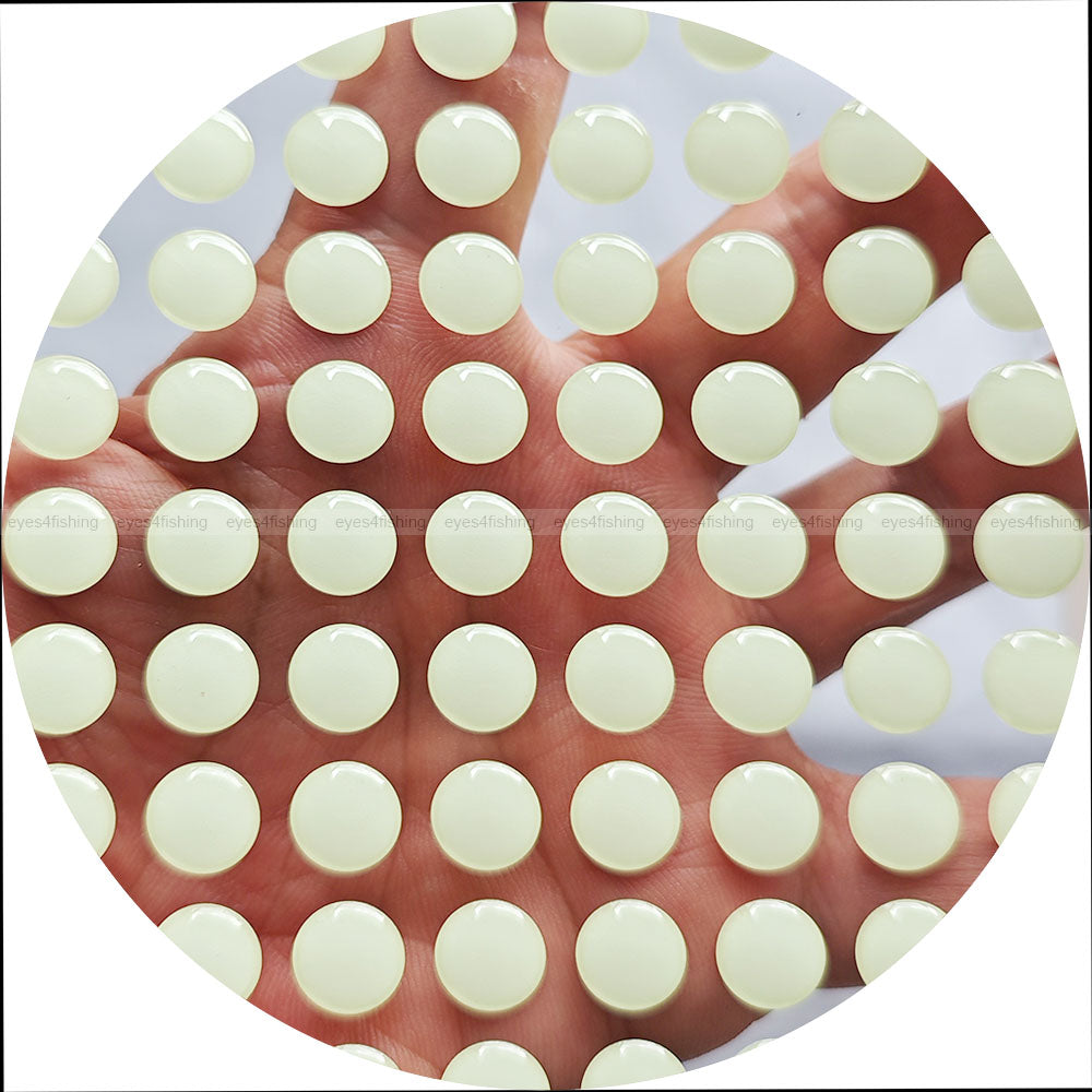 10mm 3D Solid Glow.In.Dark / 250 Soft Molded 3D Fish Eyes, Fly Tying, Jig, Lure Making, Craft, glow in dark