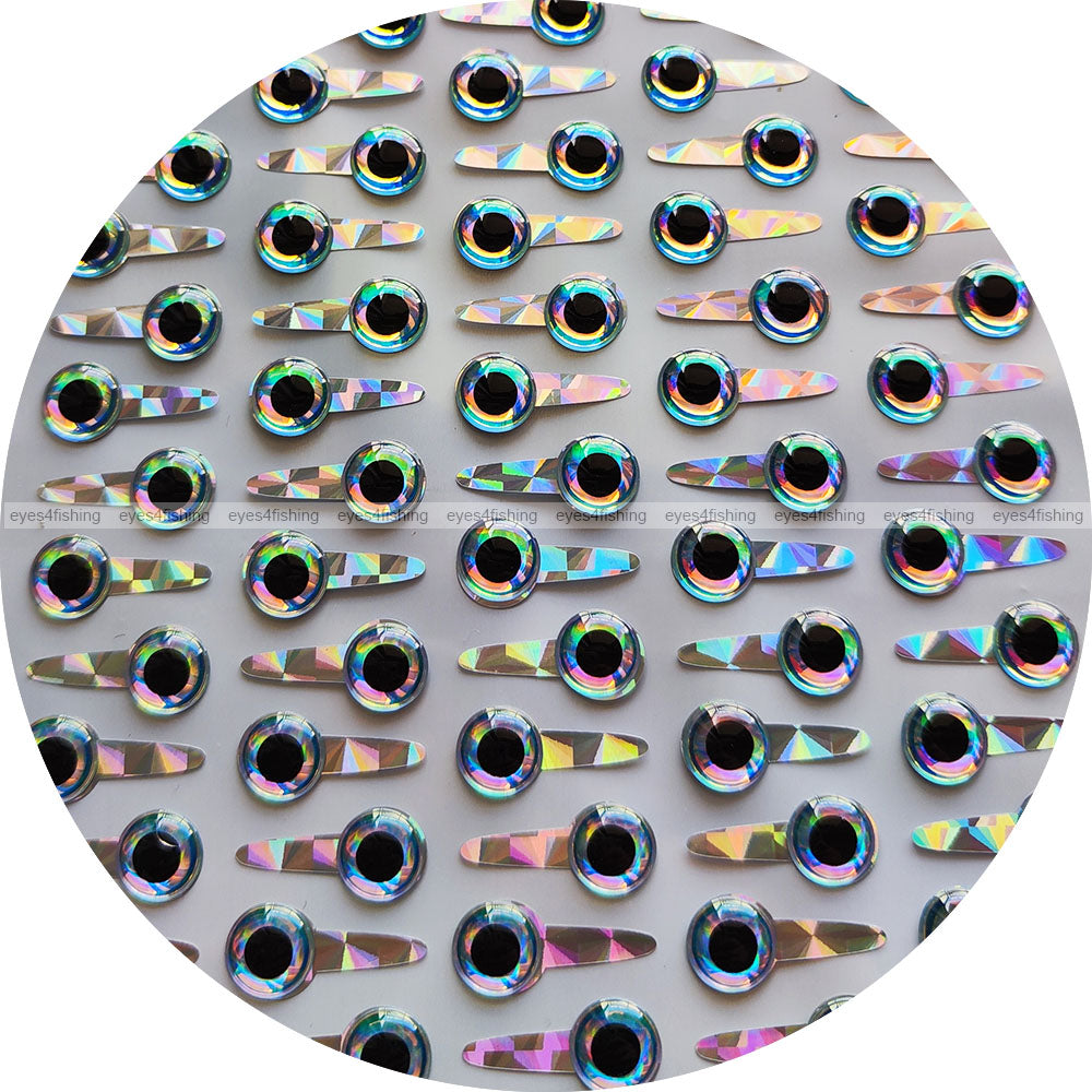 8mm 3D Tab Super.Pearl / 200 Soft Molded Holographic 3D Fish Eyes, Fly Tying, Jig, Lure, Craft, super pearl