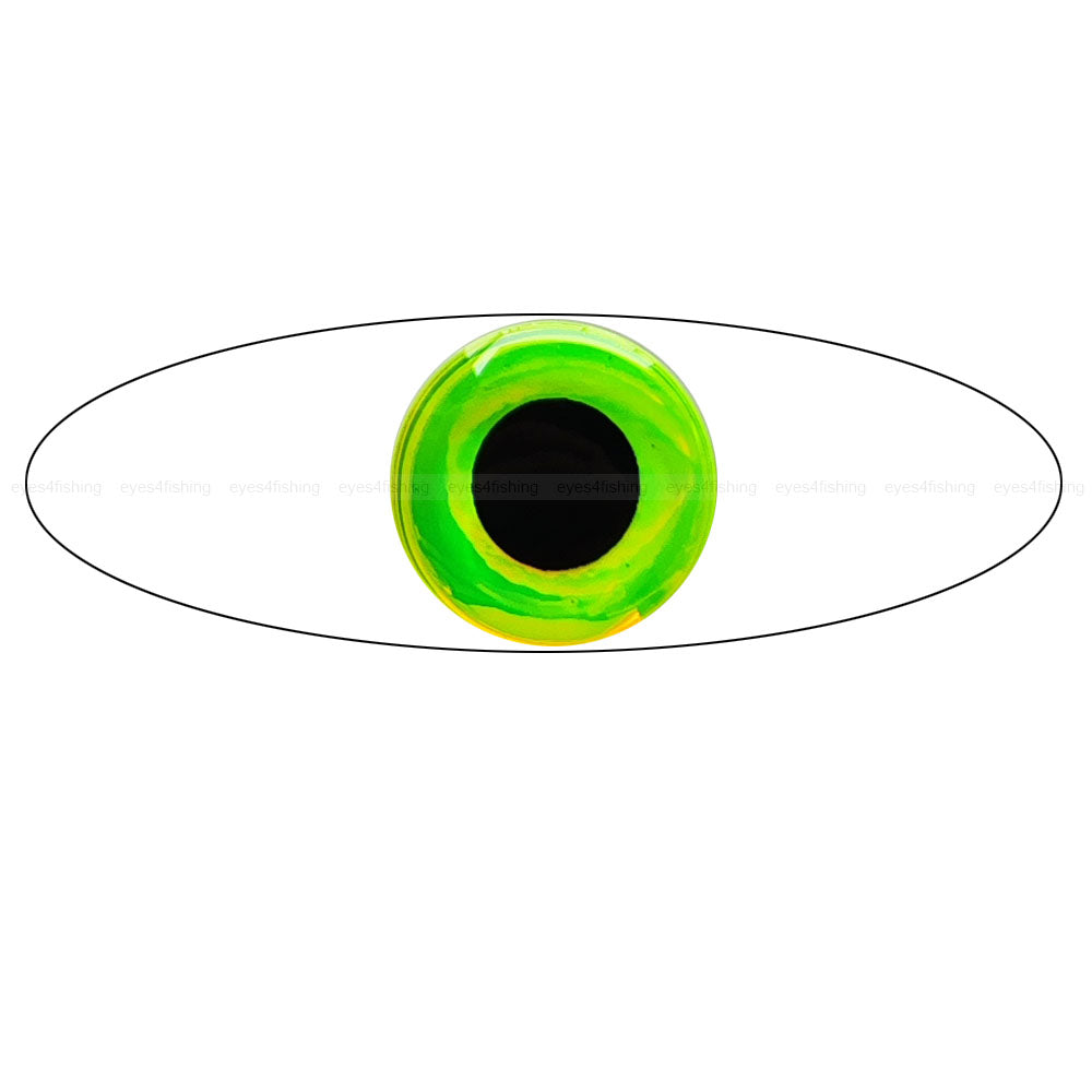 3D Fluorescent Neon.Lime (3mm-9mm) / Soft Molded Domed Fish Eyes, Fly Tying, Jig, Lure Making, 3mm 4mm 5mm 6mm 7mm 8mm 9mm neon lime