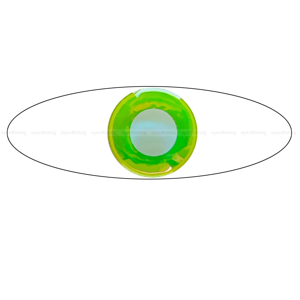 3D Fluorescent Neon.Lime_w.p. (5mm-9mm) / Soft Molded Domed Fish Eyes, Fly Tying, Jig, Lure Making, 5mm 6mm 7mm 8mm 9mm neon lime white pupil