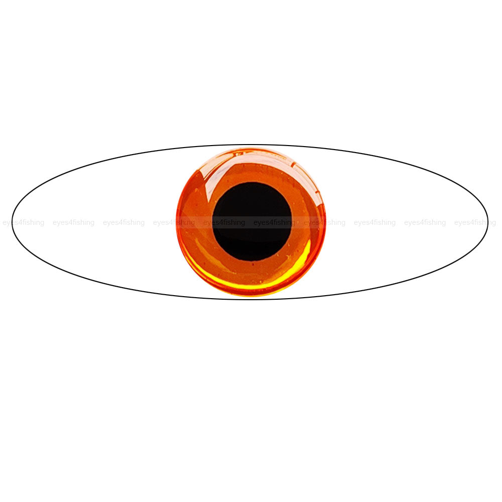 3D Fluorescent Neon.Orange (3mm-9mm) / Soft Molded Domed Fish Eyes, Fly Tying, Jig, Lure Making, 3mm 4mm 5mm 6mm 7mm 8mm 9mm neon orange