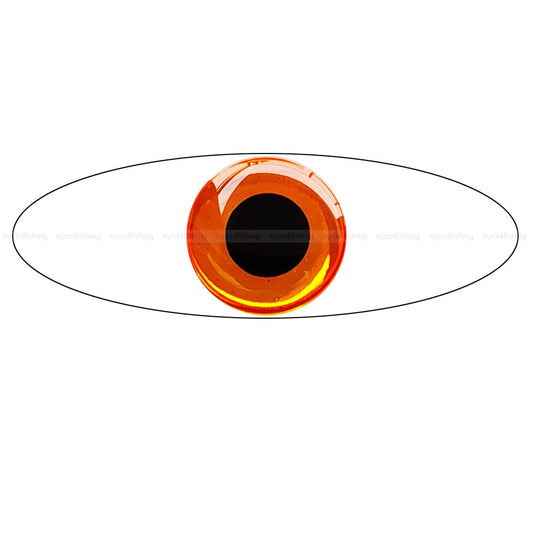 3D Fluorescent Neon.Orange (3mm-9mm) / Soft Molded Domed Fish Eyes, Fly Tying, Jig, Lure Making, 3mm 4mm 5mm 6mm 7mm 8mm 9mm neon orange
