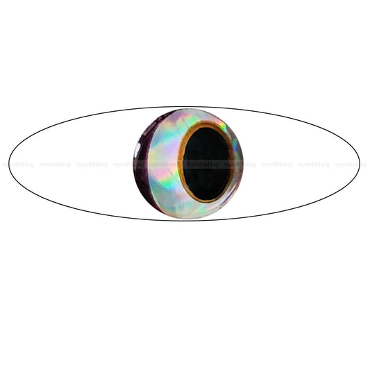 3D Silver_eyebrow / 600 Soft Molded Holographic Fish Eyes, Fly Tying, Jig, Lure Making, 5mm 6mm 7mm 8mm silver with eyesbrow