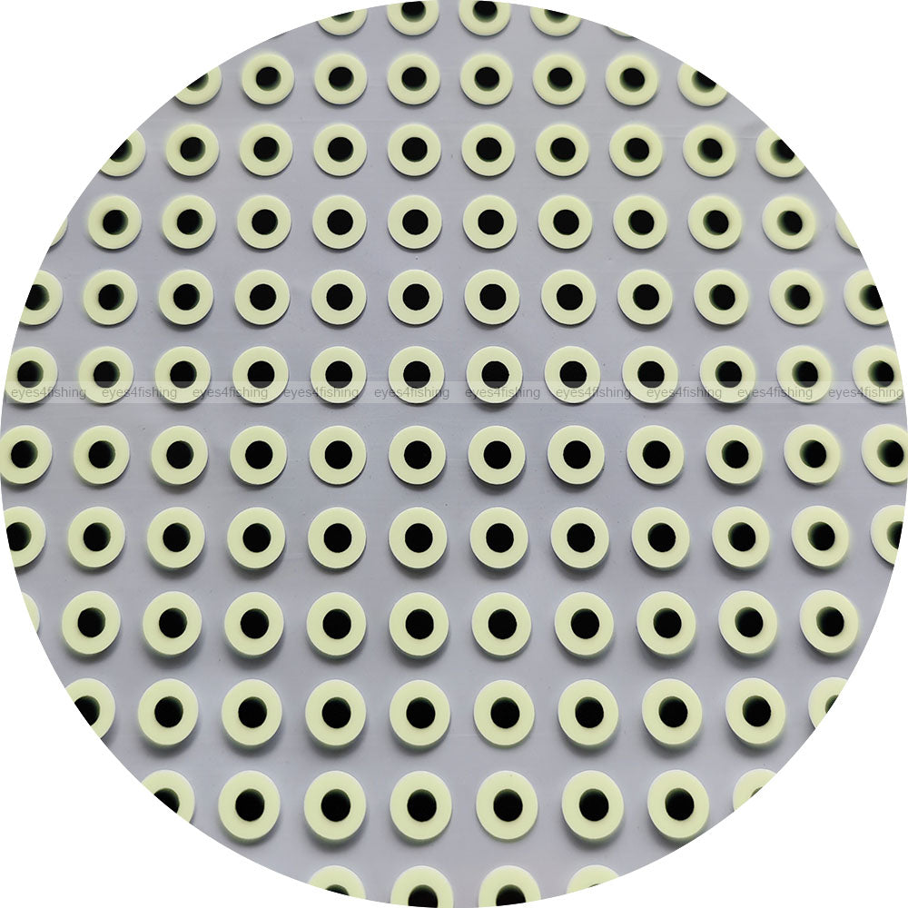 Flat Glow.In.Dark / 2D Fish Eyes, Fly Tying, Jig, Lure Making, 3mm 4mm 5mm 6mm 7mm 8mm 9mm glow in dark