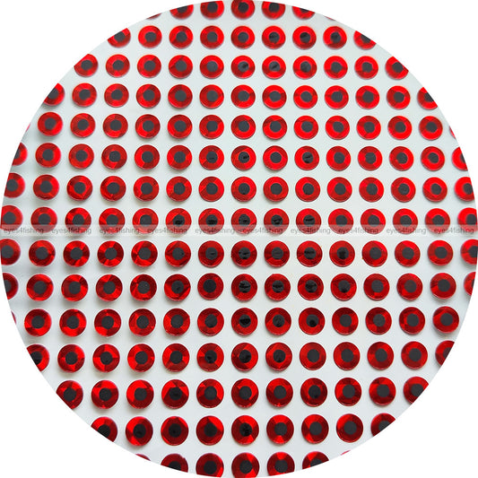 Flat Red (2mm - 9mm) / 1000pcs 2D Holographic Fish Eyes, Fly, Jig, Lure, 2mm 2.5mm 3mm 3.5mm 4mm 5mm 6mm 7mm 8mm 9mm