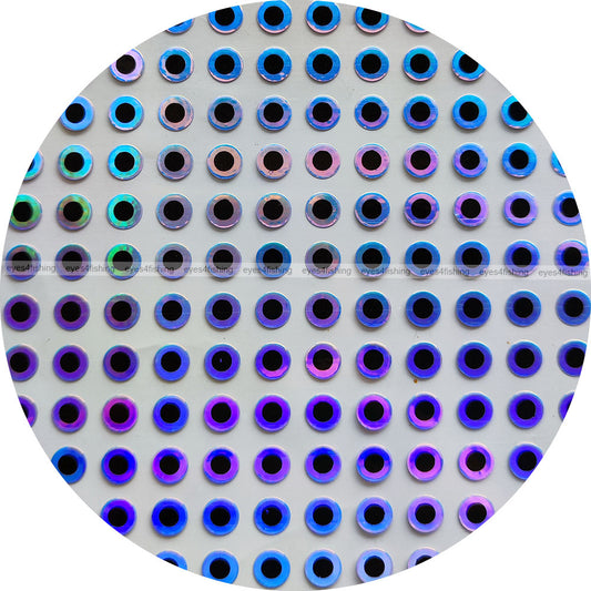 Flat Super.Pearl / 600pcs 2D Holographic Fish Eyes, Fly Tying, Jig, Lure Making, 4mm 5mm 6mm