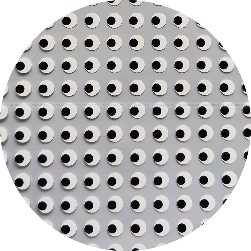 Flat White_offset / 700pcs 2D Fish Eyes, Fly Tying, Jig, Lure, white offset, 3mm 4mm 5mm 6mm 7mm