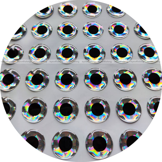 3D Silver (>=10mm) / 3D Holographic Fish Eyes, Fly Tying, Jig, Lure Making, 10mm 11mm 12mm 13mm 14mm 15mm 16mm 17mm 18mm 19mm 20mm 24mm 25mm
