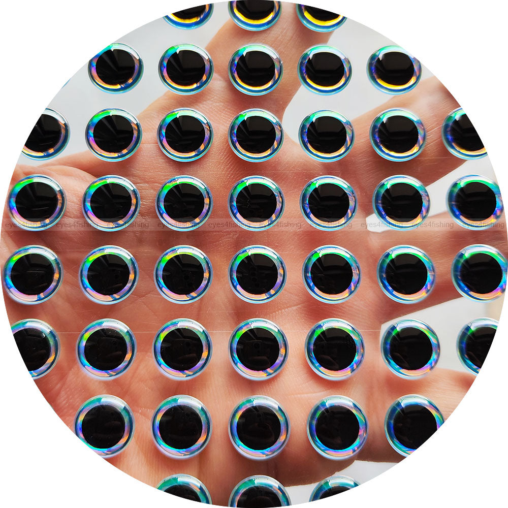 12mm 3D Super.Pearl (big pupil) / 250 Soft Molded 3D Holographic Fish Eyes, Fly Tying, Jig, Lure, super pearl