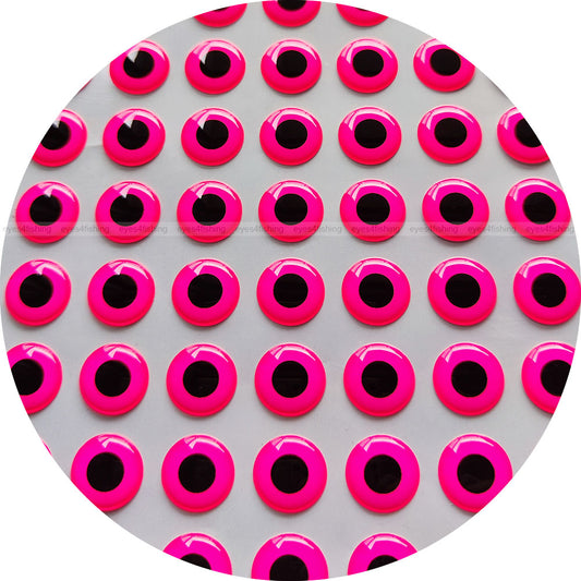 3D Fluorescent Pink (>=10mm) / Soft Molded 3D Fish Eyes, Fly Tying, Jig, Lure Making, 10mm 12mm 13mm