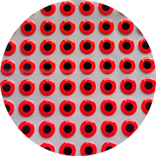 3D Fluorescent Red (>=10mm) / Soft Molded Domed Fish Eyes, Fly Tying, Jig, Lure Making, 10mm 11mm 12mm 14mm 15mm 20mm