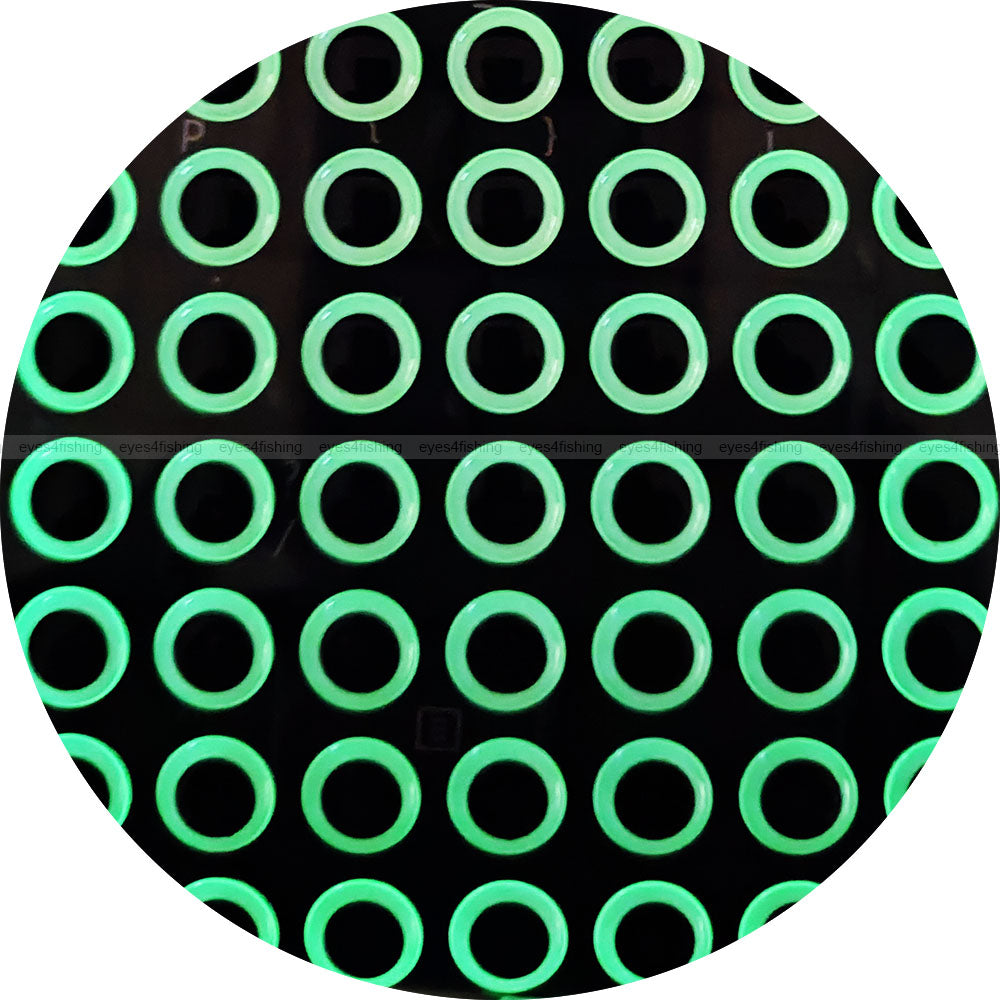 12mm 3D Glow.In.Dark (big pupil) / 250 Soft Molded 3D Fish Eyes, Fly Tying, Jig, Lure Making, Craft, glow in dark