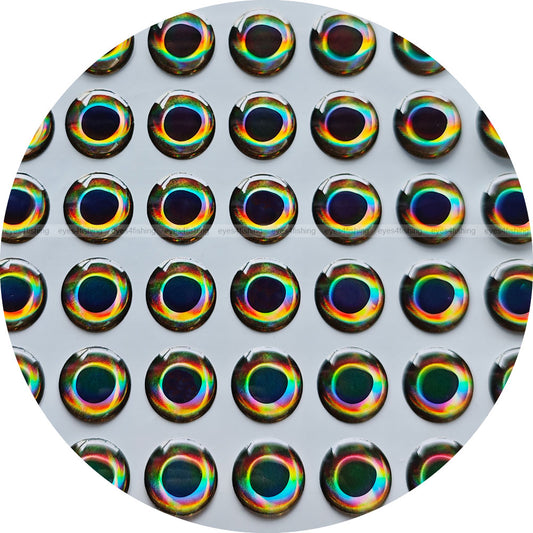 3D Real.Dark (>=10mm) / Soft Molded Holographic Fish Eyes 10mm 11mm 12mm 14mm 15mm 16mm 20mm real dark