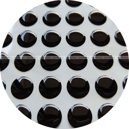 3D Solid.Black (>=10mm) / Domed Fish Eyes, Fly Tying, Jig, Lure Making, 10mm 12mm 14mm 15mm