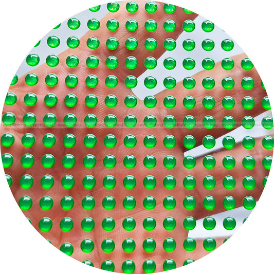 4mm 3D Solid Green / 800 Soft Molded Holographic 3D Fish Eyes, Fly Tying, Jig, Lure Making