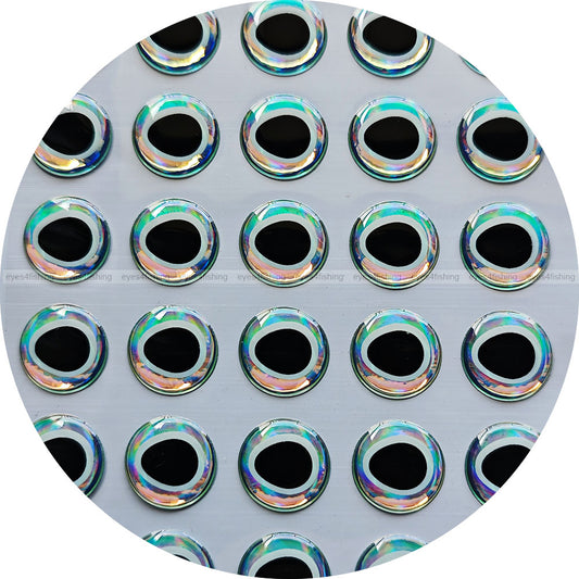 3D Super.Pearl (oval pupil white circle) (>=10mm) / Soft Molded Holographic Fish Eyes 10mm 12mm 14mm 15mm 16mm 18mm 19mm super pearl