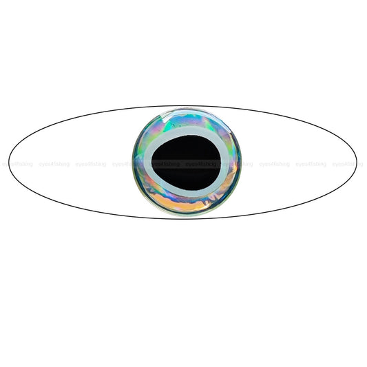 3D Super.Pearl (oval pupil white circle) (3mm-9mm) / Soft Molded 3D Holographic Fish Eyes, Fly Tying, Jig, Lure Making, 3mm 4mm 5mm 6mm 7mm 8mm 9mm