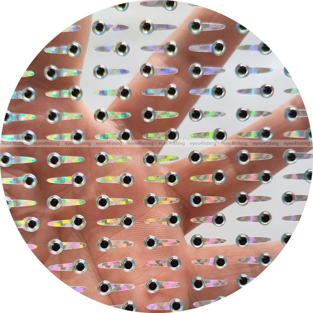 4mm 3D Tab Super.Pearl / 300 Soft Molded Holographic 3D Fish Eyes, Fly Tying, Jig, Lure, Craft, super pearl